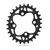 Absolute Black - Oval MTB 1x Chainring 64 BCD - Black