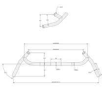 Surly - Corner Bar Dropbar Mountainbike Handlebar - 25,4 mm (31,8 mm Shims incl.)