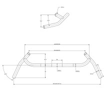 Surly - Corner Bar Dropbar Mountainbike Handlebar - 25,4 mm (31,8 mm Shims incl.) 54 cm