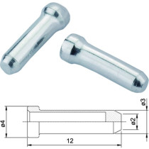 Jagwire - Endhülsen Innenzug - 1,8 mm rot