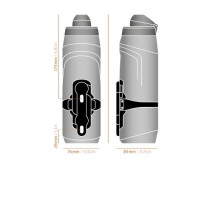 Fidlock - TWIST bottle 800 Flasche + bike base Flaschenhalter smoke