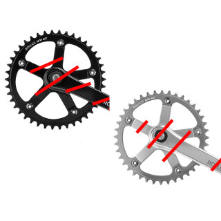 Veloci Cycle - ROLLCii 13 Narrow Wide Kettenblatt - BCD 130 mm silbergrau 40 Zähne