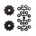 Elvedes - Rear Derailleur Pulleys P5 2 x 10 teeth