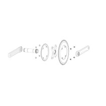 ROTOR - NoQ 2x Chainring 4-Arm 4x110 ROUND 12-speed SRAM AXS - Inner Chainring