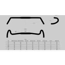 Curve Cycling - Walmer Bar Lenker + Lenkerband - 31,8 mm 43 cm
