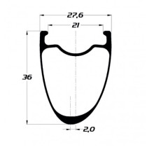 Duke - Baccara 36C SLR2 Ultra Carbon Disc Rim Asymmetric...