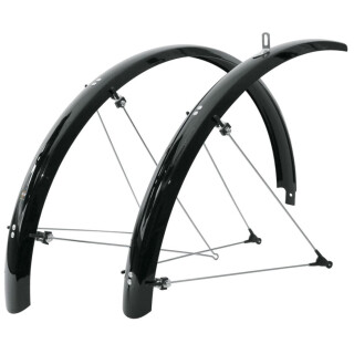SKS - Bluemels Trekking/Balloon Fender Set 65 mm Shiny Black - 28"