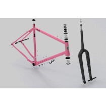 Curve Cycling - GMX+ Steel Frameset - Pink Roadhouse LG