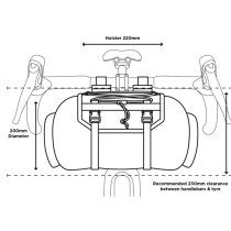 Restrap - Bar Bag Holster with Dry Bag + Food Pouch Small...