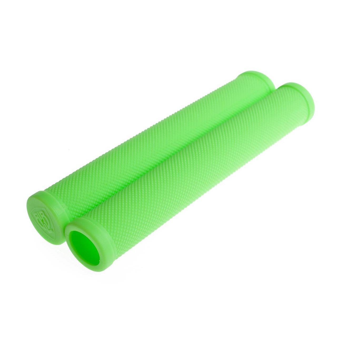 Poignées Vélo BLB Button – Vert Fluorescent – Caoutchouc – Pour BMX – Neuf