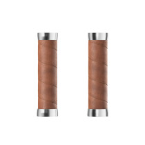 Brooks - Slender Leather Grips - 130mm & 130mm dark brown