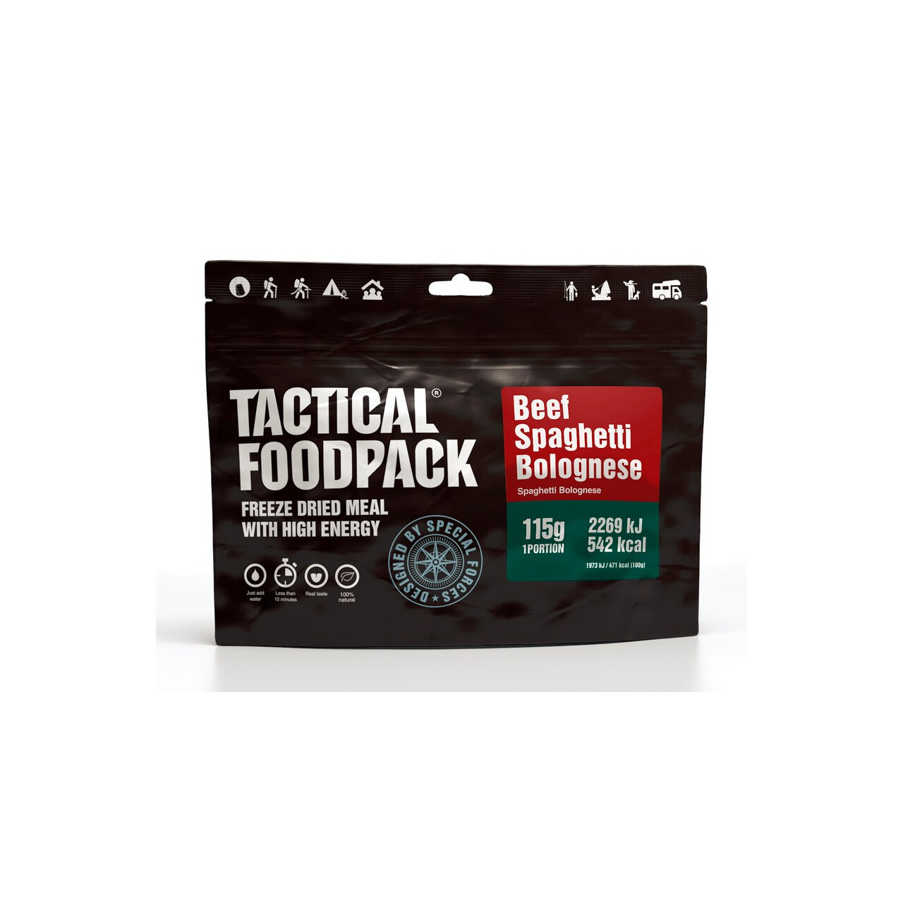 Tactical Foodpack - Beef Spaghetti Bolognese 115g, 8,92