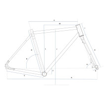 Veloci Cycle - Disko 80s Frameset - Icy Blue