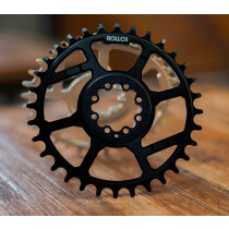 Veloci Cycle - ROLLCii V.2 1x Direct Mount (SRAm 8-Bolt) Narrow Wide MTB Chainring / 3 mm offset silver 34 teeth