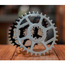 Veloci Cycle - ROLLCii V.2 1x Direct Mount (SRAm 8-Bolt) Narrow Wide MTB Chainring / 3 mm offset black 34 teeth