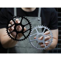 Veloci Cycle - ROLLCii V.2 1x Direct Mount (SRAM 8-bolt) Gravel/Road Kettenblatt / 6 mm Offset schwarz 38 Zähne