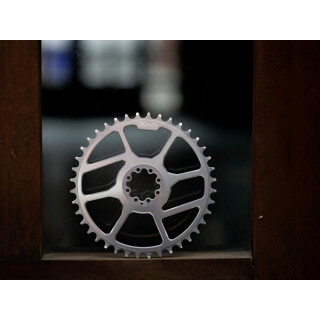 Veloci Cycle - ROLLCii V.2 1x Direct Mount (SRAM 8-bolt) Gravel/Road Kettenblatt / 6 mm Offset silber 40 Zähne