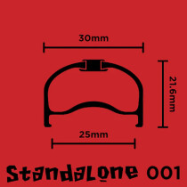 SimWorks - Standalone 001 Rim Non-Machined for disc brake - 700c/29" black