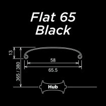 SimWorks - Flat 65 Fenders BLACK - 29"