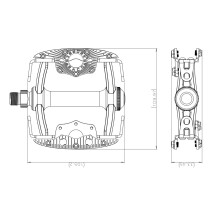SimWorks - Taco Pedale silber