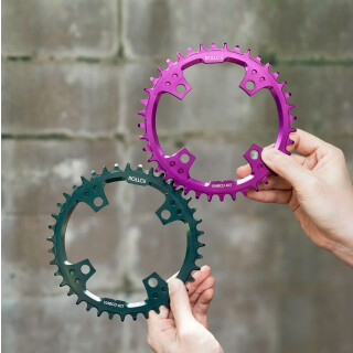Veloci Cycles - ROLLCii 1-fach-Kettenblatt für BCD 104 (4-Loch)