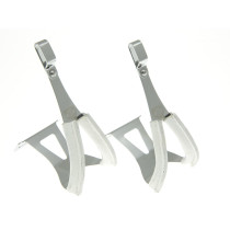 BLB - Stahl Pedalhaken Leder - Single Bridge/Single Gate