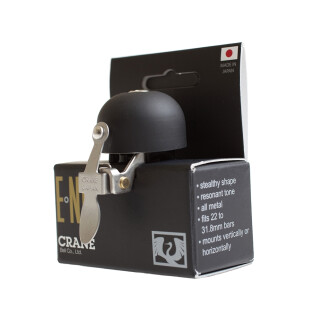 Crane - E-NE Bell Klingel stealth black(matt schwarz/silber)