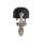 Crane - E-NE Bell Klingel stealth black(matt schwarz/silber)